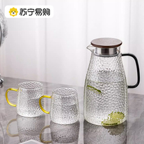 Suning walnut cold kettle glass thickened large capacity herbal tea cup simple cold kettle cold brew cup 2112