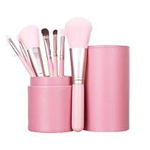 7-pack makeup brush set storage bucket loose powder eye shadow concealer eyebrow shaping foundation brush beginner complete set 1017