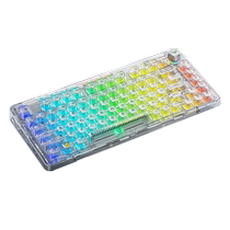 Wolf Spider F81 Wireless Bluetooth Three-mode transparent Mechanical Keyboard Customised Knob 75% Proportions Musical Rhythm 275