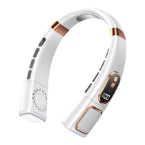 Hanging neck fan 2024 new style portable small fan mini small usb rechargeable bladeless fan extra large wind air conditioning fan hanging neck outdoor student office cooling artifact Q2971