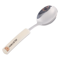 304 stainless steel spoon household spoon childrens eating spoon female soup flat spoon portable cutlery box 3842