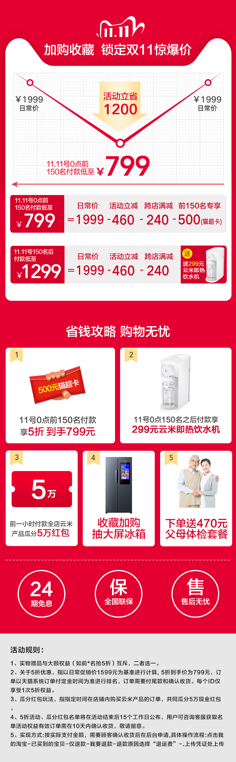 云米 小蓝调 可直饮RO反渗透净水器 600G大通量 app联动 图1