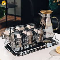 Suning light and luxurious with costume home living room with glass cup water cup family tea tea set 947g