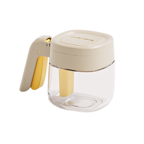 Quantitative seasoning jar sealed and moisture-proof kitchen glass salt jar seasoning high temperature resistance storage and spreading jar 176