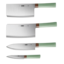 Womens special kitchen knife household sharp vegetable chopping knife kitchen knife cutting board two-in-one knife set 1648