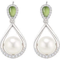 Chinese gold and precious silver pearl earrings earrings womens sterling silver earrings earrings for mothers birthday gift 1693