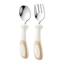 Yings baby spoon independent eating fork spoon learning to eat training spoon eating childrens tableware stainless steel spoon 1991