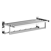 加厚毛巾架免打孔卫浴挂件304不锈钢浴巾架卫生间浴室置物架1763