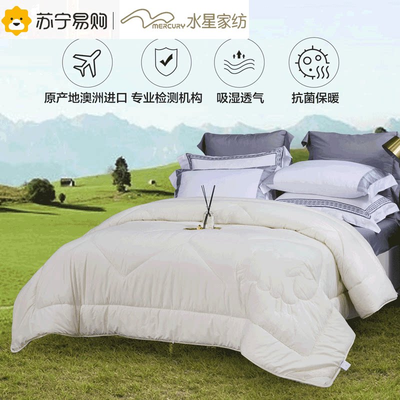 Australian wool quilt Mercury home textile wool quilt thickened warm winter quilt Winter quilt core Spring and autumn quilt double