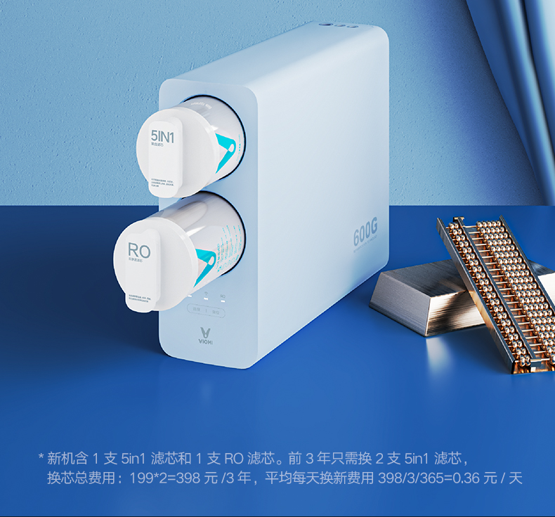云米 小蓝调 可直饮RO反渗透净水器 600G大通量 app联动 图15