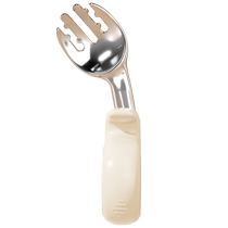 Baby independent feeding complementary food spoon baby learning to eat training fork spoon childrens stainless steel tableware set 1532