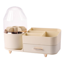 化妆棉口红整理盒化妆品收纳盒带盖化妆刷护肤品储物盒皇和1117