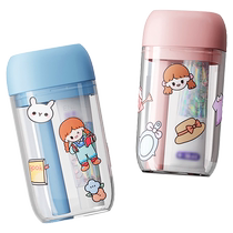 Portable toiletries storage box multifunctional mouthwash cup cartoon sticker wash cup toothbrushing cup-Huanghe 1117