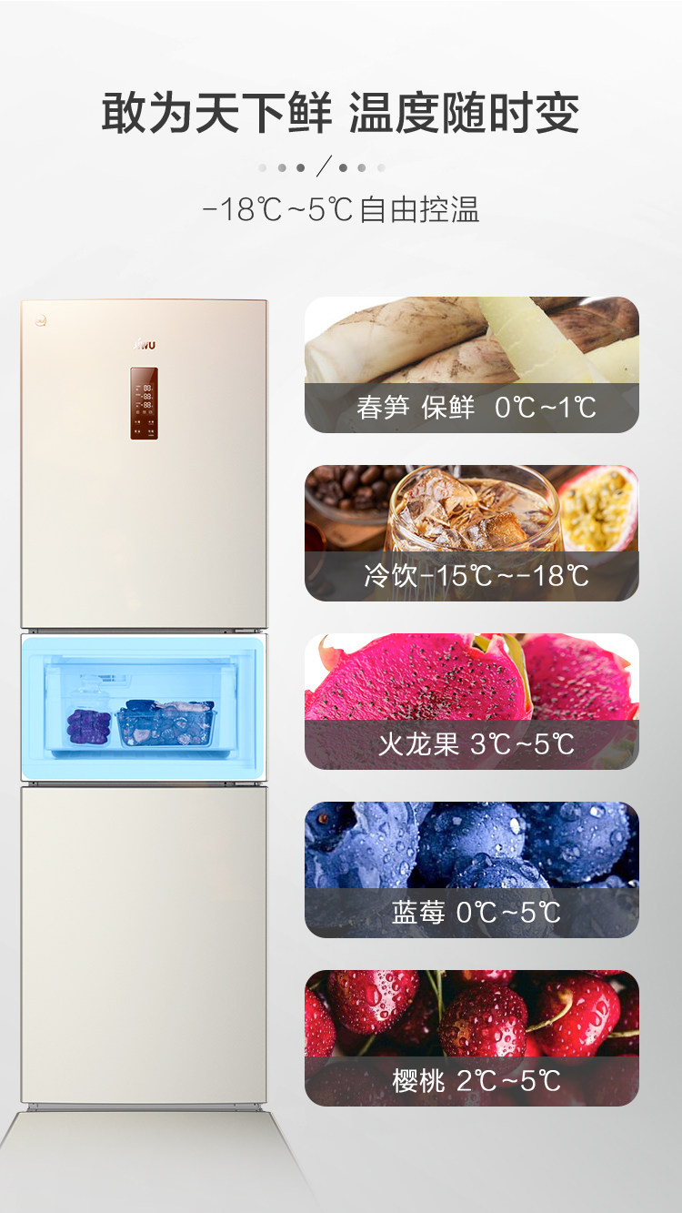 苏宁极物小Biu 三开门变频智能风冷冰箱 226L 一级能效 图4