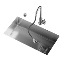 Changhong stainless steel sink wash basin large single tank kitchen sink sink under counter basin nano handmade 1287