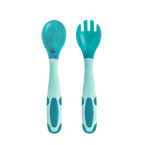 Yings baby learns to eat and trains temperature-sensitive spoon elbow fork spoon baby food supplement spoon curved childrens tableware 1991