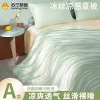 Шелковое летнее прохладное одеяло, летнее одеяло, комплект, 4 предмета