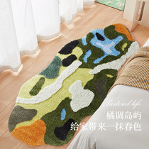 Main bedroom Bedside Blanket Cloister Carpet Mat footbed Profiled Moss Living-room Tea Table Blanket Balcony Leisure Area Mat 2461