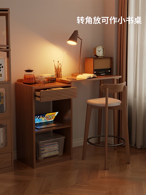 Solid Wood Tabletop Bar Table for Small Apartments, Ultra-Narrow, Light Luxury, Open-Style, High-Legged, Extendable Balcony Leisure Small Bar Table 1910