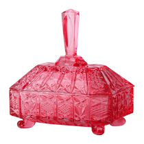 Flewenz glass candy jar with lid sugar jar storage box living room nut candy box dry fruit plate 1399