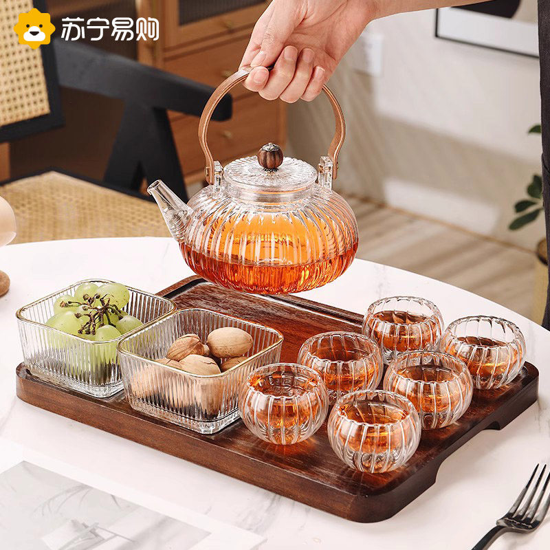 Glass teapot single pot special health preservation cooking tea domestic high temperature resistant electric pottery stove tea tea tea tea tea set 947g-Taobao