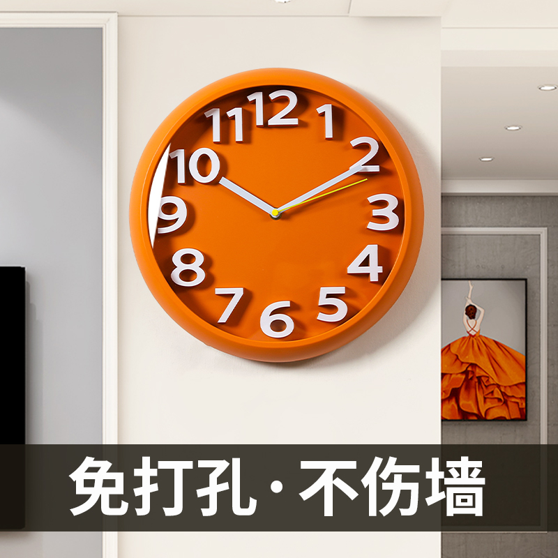 Modern minimalist fashion hanging clock living room clock home clock hanging table creative personality quartz clock 878 Ithidi-Taobao