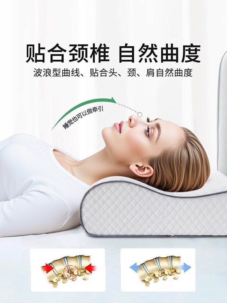 Pillow Protects the Cervical Spine and Helps with Sleep. Special Pillow Core for Adults, Kidsren and Students. Natural Space Memory Foam 4044