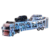 Childrens alloy large truck truck double-decker crane trailer rescue vehicle toy boy police car car model 3750
