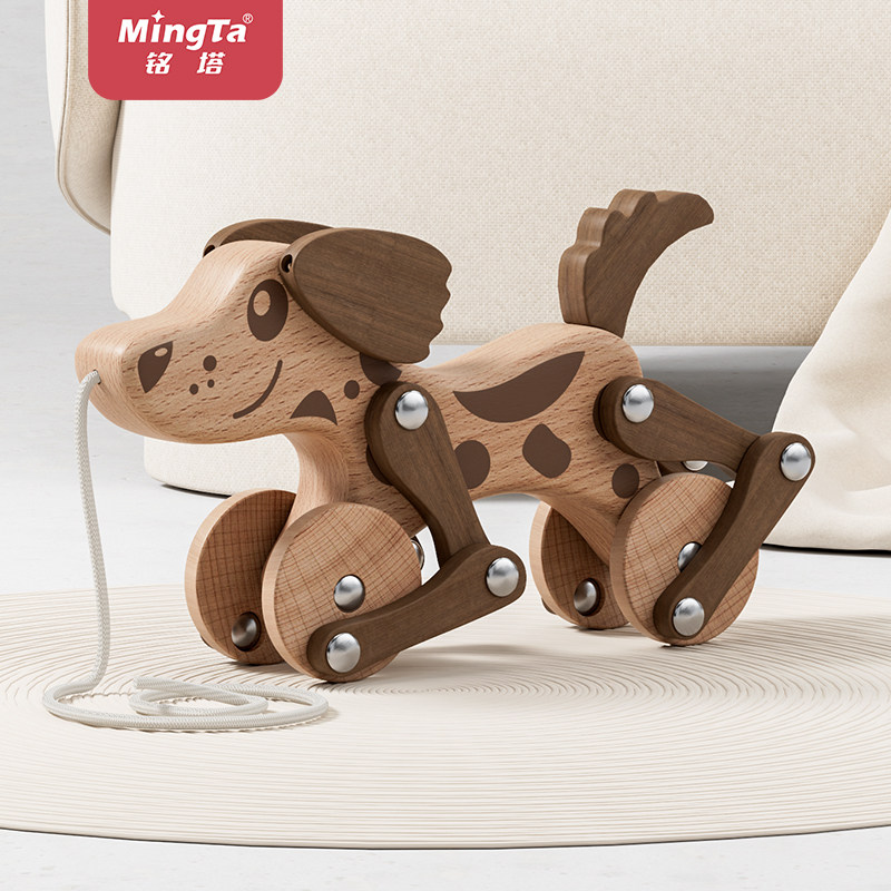 Nameta Children Hold Rope Drag Leash Dog Toy Car Baby Learn Walking Wire Rope Toy Pulling Walking Learning Step Toys 2036-Taobao