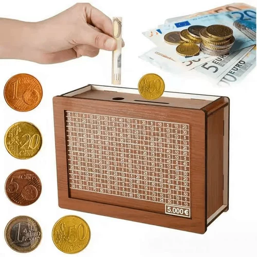 苏宁宜品 Цифровая копилка, кошелек для обучения математике, хранилище, деревянная коробка для хранения зубов, копилка для денег