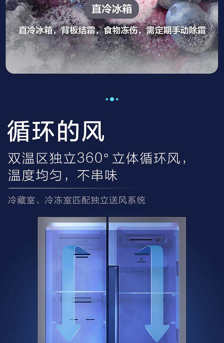 TCL 对开门风冷无霜冰箱 399L 图6