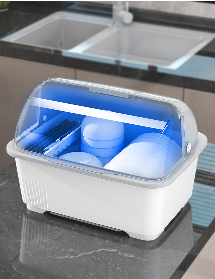 Сушилка 消毒碗盘柜厨房小型碗碟柜带盖子箱餐具架可沥水置物架碗筷收纳盒3842 Worthbuy