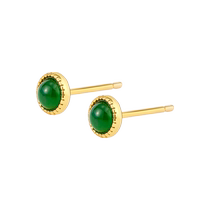 Natural jade earrings for women sterling silver ice jade earrings light luxury high-end elegant national style gift 2521