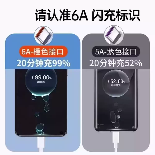 Huawei, совместимый мобильный телефон, зарядный кабель, 120W, 6A, P80, андроид, 60