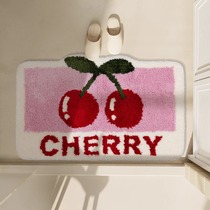 Bathroom floor mat bathroom entrance carpet plush water-absorbent bathroom door non-slip foot mat for home use 2592