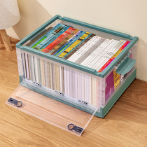 Thickened book box foldable book box student home transparent storage box book storage box 3203