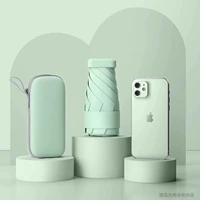 Фруктовый зеленый [с ячейкой для хранения] 6-кратный капсульный зонтик-портативный UPF60+ [раздача] ...