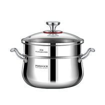 316 stainless steel soup pot household uncoated non-stick pot food grade binaural cooking all-in-one soup milk pot 2351