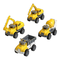 Childrens simulation engineering toy car inertia pull back new toy boy mini car engineering car set 3750