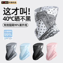 Silk Ice Silk Sunscreen Mask Summer Men Ride La voiture électrique équipée couvre les oreilles anti-ultraviolette Neck Veil 3451