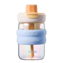 bablov glass straw cup tea and water separation tea cup for girls high-looking portable cup for students 3815