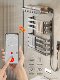 Electric heated towel rack smart carbon fiber heated bathroom drying punch-free bathroom towel wall hanging rack 3459