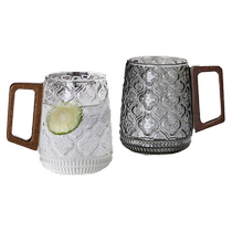 Suning retro high temperature resistant glass household tea cup high-end drinking cup set for personal use 2008