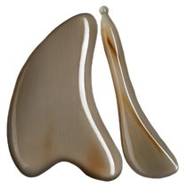 Vietnam white buffalo horn scraping plate facial beauty special scraping face plate eye dial gluten beauty stick face 1139