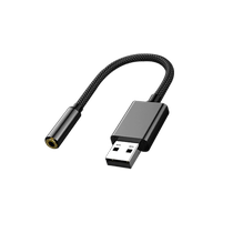 (Official) USB headphone converter 3 5mm sound card computer microphone notebook desktop suitable for Apple headphones external sound card single hole headset two-in-one adapter cable 2913