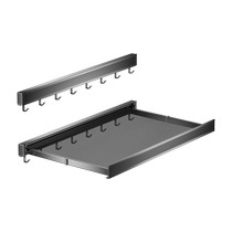 Bathroom storage rack telescopic folding towel rack bathroom punch-free towel rack wall hanging clothes artifact 2110