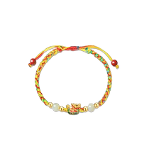 Dragon Boat Festival colorful rope 99 pure silver dragon boat bracelet 2024 new baby and children braided bracelet gift 2521