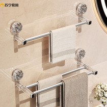Towel rack suction cup powerful punch-free bathroom towel rack wall-mounted bathroom storage rack towel bar storage 1286