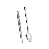 Chopsticks and spoon set portable tableware storage box three pieces for primary school students and children going to school for one person only 2450