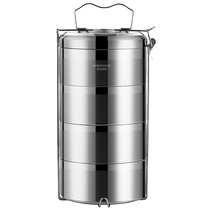Multi-layer insulated lunch box bucket 304 stainless steel office worker portable lunch box portable lunch box large capacity 2351